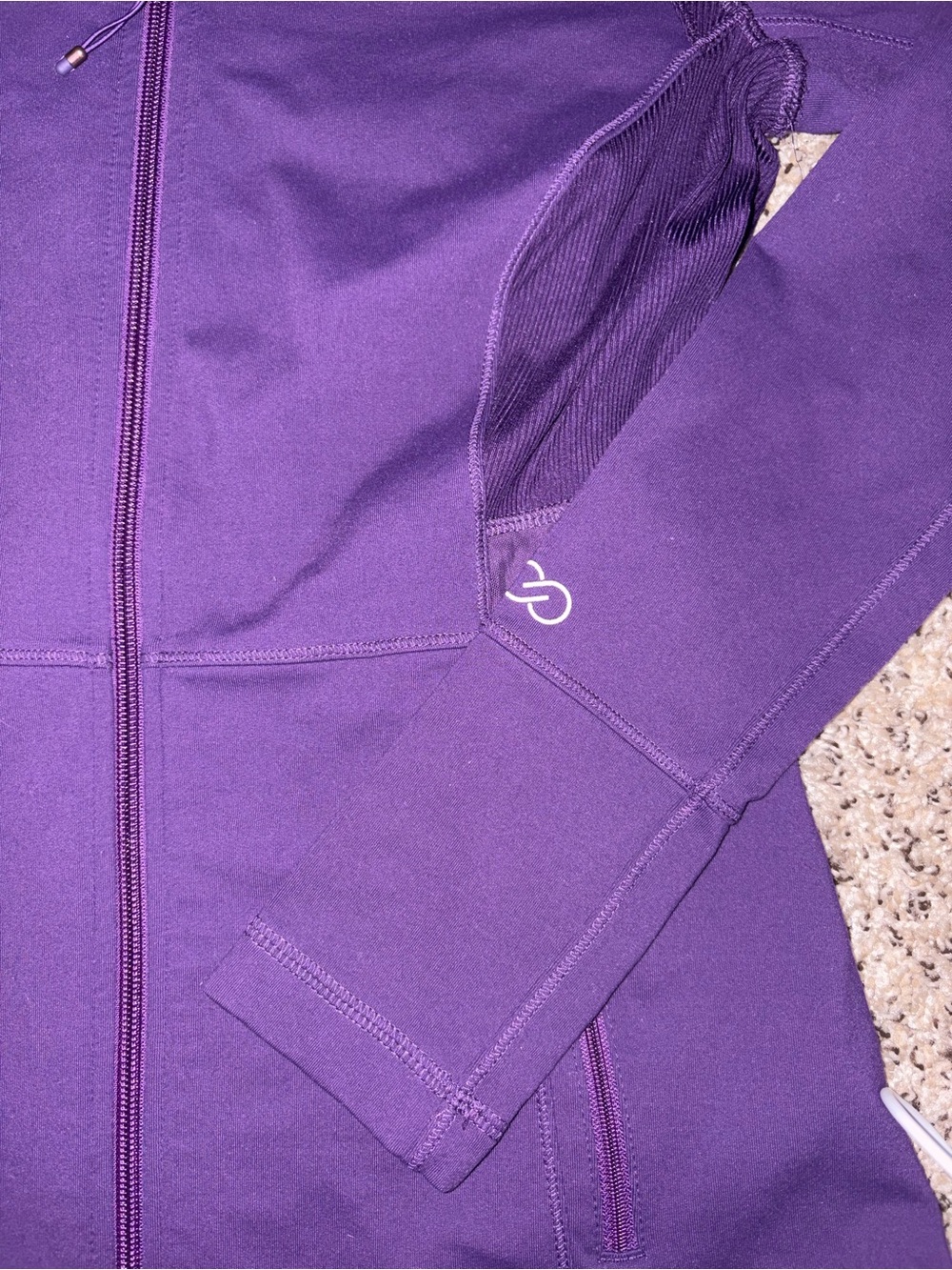 CALIA by Carrie Underwood Deep Purple Full-Zip Utility Jacket - Picture 2 of 3